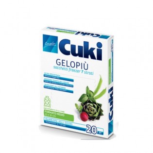 CUKI GELOPIÙ SACCHETTI FREEZER - FORMATO MEDIO - 20 SACCHETTI - LT 2.5 - CM 23X32